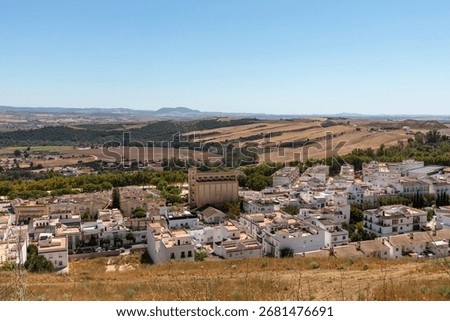 Whitewashed hillside townscape Arcos de la Frontera Andalusia Spain 4 September 2025.