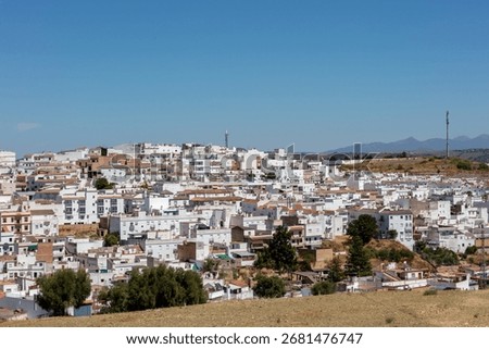 Whitewashed hillside townscape Arcos de la Frontera Andalusia Spain 4 September 2025.