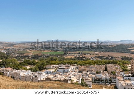 Whitewashed hillside townscape Arcos de la Frontera Andalusia Spain 4 September 2025.
