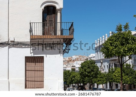 Whitewashed hillside townscape Arcos de la Frontera Andalusia Spain 4 September 2025.