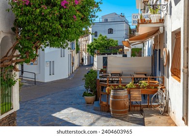 Whitewashed street at Spanish village Cadaques. - Powered by Shutterstock