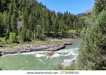 Whitewater rafting on the Snake River near Jackson Hole, Wyoming