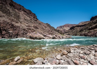 Whitewater Rapids On The Colorado River With Stunning Scenery 