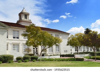 WHITTIER, CALIFORNIA 12 MAR 2021: Lou Henry Hoover Memorial Hall On The Campus Of Whittier College. 