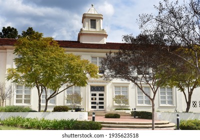 WHITTIER, CALIFORNIA 12 MAR 2021: Lou Henry Hoover Memorial Hall On The Campus Of Whittier College. 