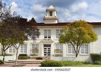 WHITTIER, CALIFORNIA 12 MAR 2021: Lou Henry Hoover Memorial Hall On The Campus Of Whittier College. 