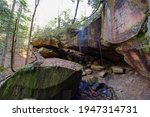 Whittle Arch and Falls in Red River Gorge Kentucky