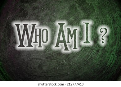 Who Am I Concept Text