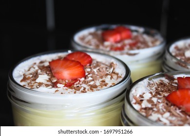 Who Said Vegan Food Is Boring. Here Is A Capture Of A Homemade Trifle. No Animals Where Harmed In The Making. Red Vegan Jelly Alpro Custard Coconut Milk Vegan Margarine Golden Caster Sugar