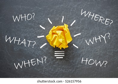 Who, What, When, Where, How And Why Questions 