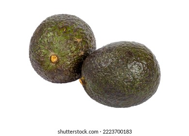 Whole Avocado Isolated On A White Background