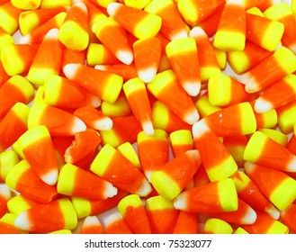 A Whole Bunch Of Candy Corn For Your Halloween Or Thanksgiving Needs With Room For Your Text.