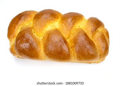 Whole Butter Brioche Isolated On A White Background