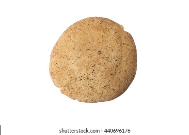 A Whole Cinnamon Sugar Cookie Or Snicker Doodle Isolated On White.