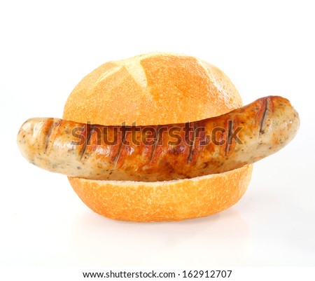 Similar – Foto Bild Fischbrötchen und Bratwurst/Pommes-Werbung auf einem Imbissdach