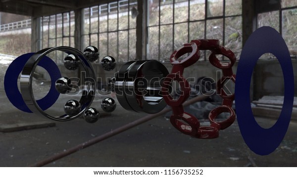 whole disassembly of bearing is shown here which contain\
all the parts including housing, base, balls separator and covers\
