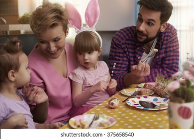 Whole Family Around The Easter Table