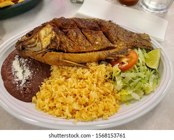 Whole Fried Fish Tilapia And Plantains