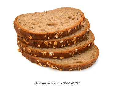 Whole Grain Bread Isolated On White Background