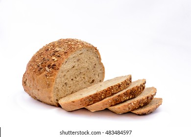 Whole Grain Bread Isolated On White Background