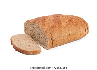 Whole Grain Bread Isolated On White Background