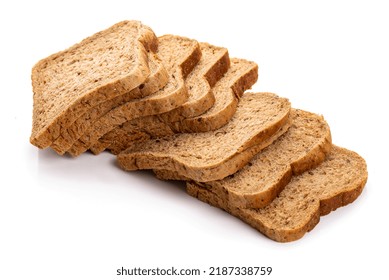 Whole grain bread for toast. Isolate on white background - Powered by Shutterstock