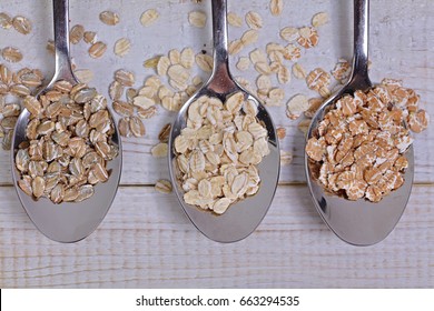 Whole Grain Cereals Oat, Barley, Wheat. Healthy Breakfast. High Dietary Fiber Foods