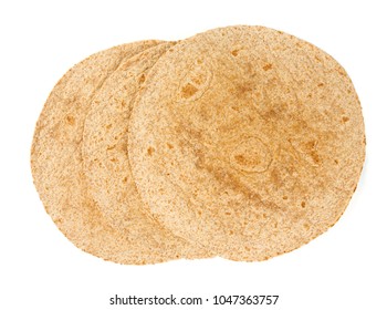 Whole Grain Tortilla Isolated