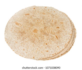 Whole Grain Tortilla Isolated