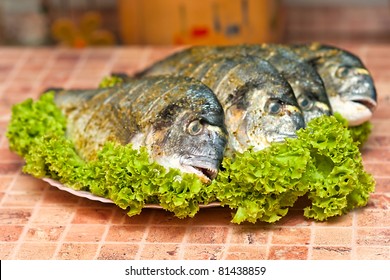 Whole Grilled Dorada Fish With Vegetables