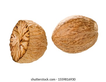 Whole And Half Nutmeg Nuts