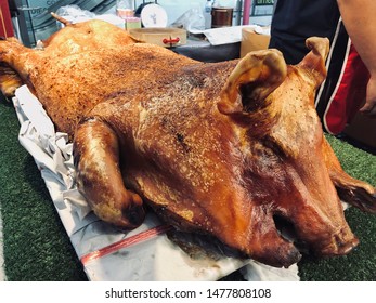 Whole Hog Grilled And Cooked Pork.