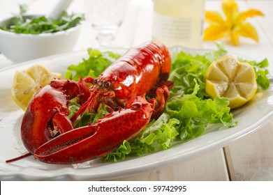 Whole Lobster With Salad