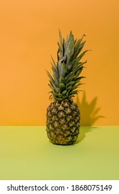 Whole Pineapple On Dual Tone Background