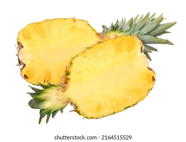 Whole Ripe Pinapple Cut In Half