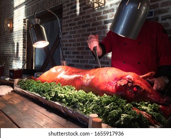 Whole Smoked Pig Roasted Hog