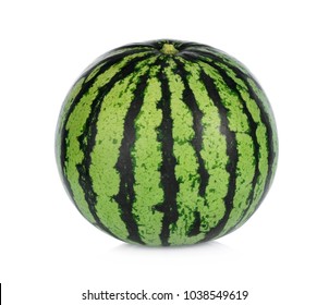 A Whole Of Watermelon Isolated On White Background