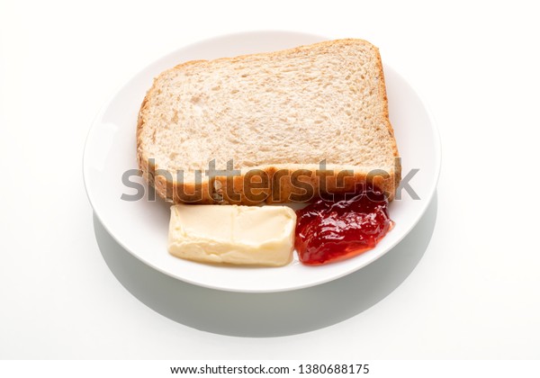 Whole Wheat Bread Butter Jam Breakfast Stock Photo Edit Now