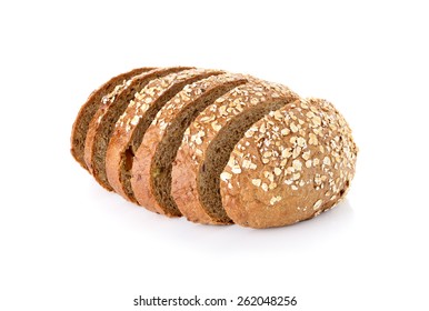 Whole Wheat Bread Isolated On White Background 