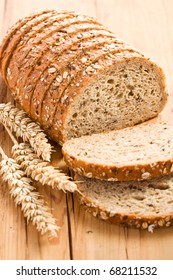 Whole Wheat Bread On Kitchen Table