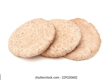 Whole Wheat Pita Bread On A White Background