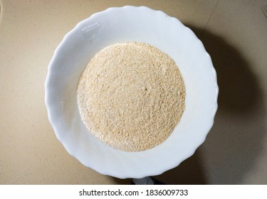 Whole Wheat Pizza Flour In A Bowl