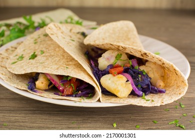 Whole Wheat Tortilla Tacos With Vegetables