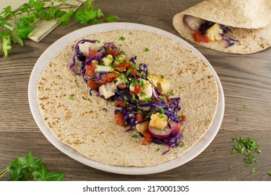 Whole Wheat Tortilla Tacos With Vegetables