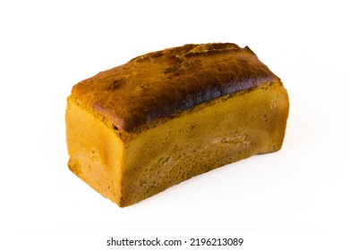 Whole-grain Bread Full Of Protein, Fiber, And Vitamins. Single Loaf Of Bread Isolated On White Background. Studio Shot. Healthy Eating And Diet. High Quality Photo