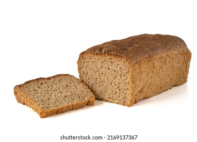 Wholegrain bread with white background
