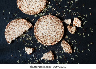 Whole-grain Rice Cakes Diet, Selective Focus