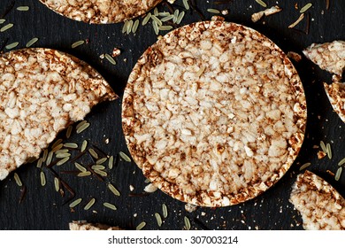 Whole-grain Rice Cakes Diet, Selective Focus