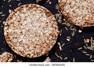 Whole-grain Rice Cakes Diet, Selective Focus