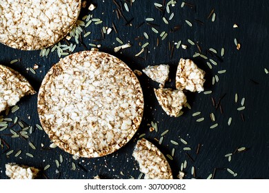 Whole-grain Rice Cakes Diet, Selective Focus